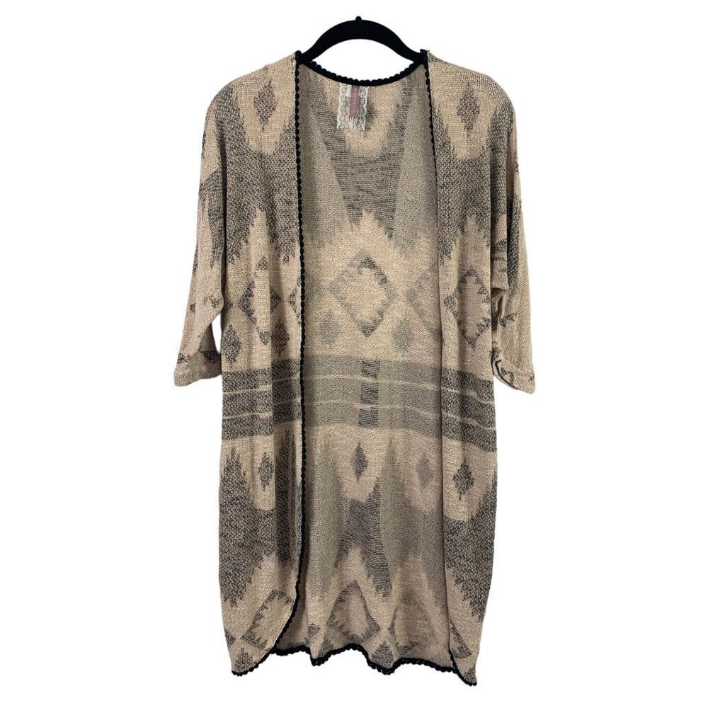 Mauve Women's Tan Lightweight Long Cardigan